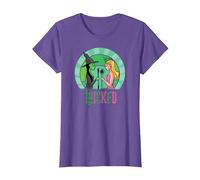 Wicked Glinda & Elphaba Sketched Camiseta, Mujer, Morado Jaspeado, S