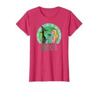 Wicked Glinda & Elphaba Sketched Camiseta, Mujer, Rojo Jaspeado, S