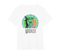 Wicked Glinda & Elphaba Sketched Camiseta, Mujer Tallas Grandes, Blanco, 4XL Grande