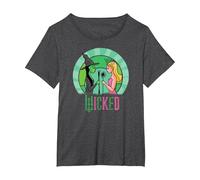Wicked Glinda & Elphaba Sketched Camiseta, Mujer Tallas Grandes, Jaspeado Oscuro, 5XL Grande