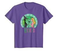 Wicked Glinda & Elphaba Sketched Camiseta, Niños, Morado Jaspeado, 4 años