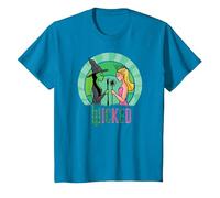 Wicked Glinda & Elphaba Sketched Camiseta, Niños, Zafiro, 6 años