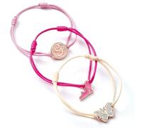 WICKED Glinda - Juego de 3 pulseras de la amistad, color blanco y oro rosa, talla única, Aleación de zinc: 93% zinc, 3% cobre y 4% aluminio, No es una piedra preciosa