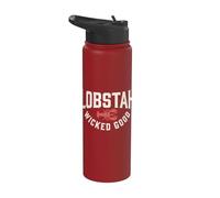Wicked Lobster Good Lobstah Summer Vacation Souvenir Stainless Steel Insulated Water Bottle