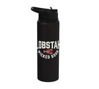 Wicked Lobster Good Lobstah Summer Vacation Souvenir Stainless Steel Insulated Water Bottle