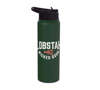 Wicked Lobster Good Lobstah Summer Vacation Souvenir Stainless Steel Insulated Water Bottle