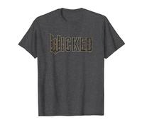 Wicked Movie Floral Logo Camiseta, Hombre, Jaspeado Oscuro, XXL