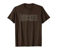Wicked Movie Floral Logo Camiseta, Hombre, Marrón, XXL