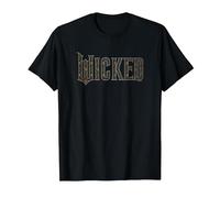 Wicked Movie Floral Logo Camiseta, Hombre, Negro, XXL