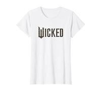 Wicked Movie Floral Logo Camiseta, Mujer, Blanco, XS