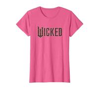 Wicked Movie Floral Logo Camiseta, Mujer, Rosa Jaspeado, M