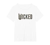 Wicked Movie Floral Logo Camiseta, Mujer Tallas Grandes, Blanco, 5XL Grande