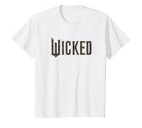 Wicked Movie Floral Logo Camiseta, Niños, Blanco, 8 años