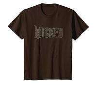 Wicked Movie Floral Logo Camiseta, Niños, Marrón, 6 años