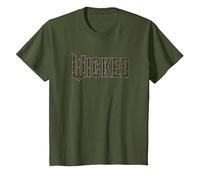 Wicked Movie Floral Logo Camiseta, Niños, Verde Oliva, 12 años