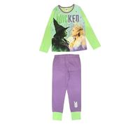 WICKED Pijama oficial para niñas, conjunto de 2 piezas, verde/lila, edad 4-12 años