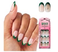 WICKED X imPRESS Press On Nails Always Been Green Green Medium Oval Nuevo adhesivo mejorado Hasta 10 dνas de duraciσn Incluye 30 uρas postizas 1