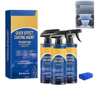 Wickeffect Coating Agent, Advanced Car Quick-Acting Coating Agent Spray, Car Scratch Wax Polish Waterless Wash, Quick Effect Coatings Agents for All Cars Models (3Pcs)