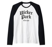 Wicker Park Chicago Neighborhood Pride North Side 773 872 Camiseta Manga Raglan