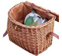 Wicker Picnic Basket - Organizer Shoulder Strap for Versatile, Storage with Bread, Perfect Table for Crafts, Snacks, Candy, Wine, and Dining, Living, Pantry, Kitchen, Dorm Room 12.99in