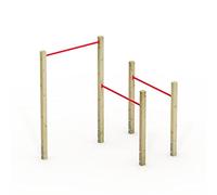 Wickey Fit Base 505 - Dispositivo de fitness al aire libre, escalada y deporte para jóvenes y adultos en el jardín con barra de dominadas