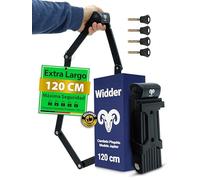 Widder Antirrobo de bicicleta muy seguro Candado plegable 120cm con 4 llaves | para bici, con soporte | ideal como antirrobo de bicicleta para e-bike, patinete eléctrico, bicicletas & bike lock