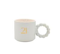 Widdop and Co Celebrations - Taza de café de cerámica rosa con estampado dorado de dieciocho e interior de confeti, bonito regalo de recuerdo para ella, hija, amiga