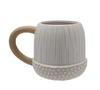 Widdop and Co - Country Living - Taza de cerámica esmaltada blanca con diseño de bellota para té y café. Decoración del hogar, regalo para anfitriones, cenas y fiestas para amantes de los animales y