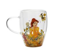 Widdop and co disney bella - taza de cristal de doble pared, diseño f