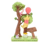 Widdop and Co. - Disney - Figura de Winnie & Friends - 'A Grand Adventure Is About To Begin'. Letrero decorativo de madera con licencia oficial de Disney Homeware para sala de estar, cocina y