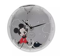 Widdop and Co Disney Mickey - Reloj de pared chapado en plata 999