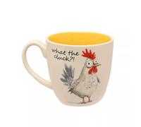 Widdop and Co Funny Chicken Mug, What the Cluck Joke, 300 ml