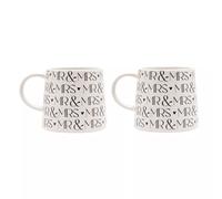 Widdop and Co Juego de 2 tazas, diseño de pareja Mr & Mrs