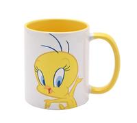 Widdop and Co Looney Tunes Tweety Pie - Taza de cerámica amarilla (320 ml), producto oficial de Warner Bros, divertido regalo de dibujos animados para adultos y niños, taza para té, café y bebidas