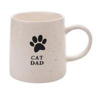 Widdop Best of Breed - Taza de cerámica con estampado de patas, taza de gato y papá, color blanco, taza de café, té, bebidas calientes, aproximadamente 350 ml, regalo para papá, él, cumpleaños, día