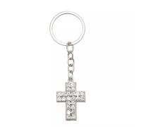 Widdop & Co. - Llavero de cristal con diseño de flor, regalo de recuerdo sentimental para ella, hija, nieta o amiga, plata, 100 x 35mm