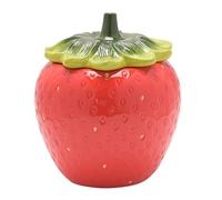 Widdop Cottage Garden - Vajilla de cerámica con temática de fresas, tarro de almacenamiento de fresas, vajilla de verano brillante y peculiar, bonita idea de regalo, picnic al aire libre