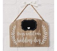 Widdop and Co Placa de Cuenta atrás para Nuestra Boda, Tablero de Fibra de Densidad Media, Madera, tamaño único