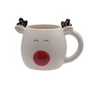 Widdop - Taza de cerámica con diseño de reno alegre, ideal para regalo