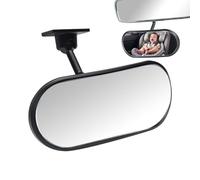 Wide Angle Car Mirror - 360 Rotatable Rearview Observation Mirror For Back Seat | High Definition Wide View Blind Spot Mirrors For Windshield & Dashboard | Universal Adhesive Child Safety