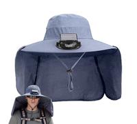 Wide Brim Hat, Solar Fan Visor, Cooling Sun Cap, Efficient Heat, Silent Portable Design, Ideal para actividades al aire libre, Camping Trips, Hiking Adventures and Sunny Day Activities