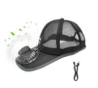 Wide Brim Hat with Solar Fans USB Rechargeable Cooling Cap