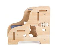 Wide Dog Steps Stairs For Bed - Wooden Non-Slip Heavy Duty Stairs | Stable Pet Steps For Indoor Outdoor Living Room Bedroom Bedside Couch Sofa Furniture Car Senior Elderly Puppys