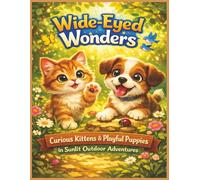 Wide-Eyed Wonders: 40+ Curious Kittens & Playful Puppies in Sunlit Outdoor Adventures Coloring Book For Ages 7-14