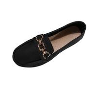 Wide Fit Loafers Shoes for Women Stylish Orthopedic PU Leather Loafer Shoes with Arch Support Dress Sneakers Casual Slip on Ballet Pumps for Women Comfortable Lightweight Flats Anti Slip Shoes