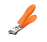 Wide Jaw Opening Anti-Splash Slanted Nail Clipper, Curved Toenail Clippers,Long Handle No Splash Fingernail, for Women and Men, for Thick Toenails (Orange)