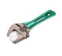 Wide Jaw Wrench - Short Handle Adjustable Pipe System , Heavy Duty Grip Tool Kit , Compact Plumbing Automotive Garage Repair Equipment | Industrial Maintenance Fast Tightening Torque Control Durable
