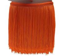 Wide Lace Fringe Trim, Lace Fringe Tassel Trim Multicolor 20cm 5m Polyester for DIY Clothing Accessories(Orange)