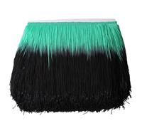 Wide Lace Fringe Trim, Patchwork Lace Trim Tassel Fringe Multicolor 20 cm Wide DIY Latin Dress Stage Curtains(Color9 1Yard)
