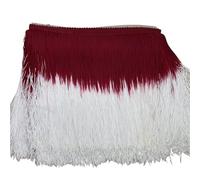 Wide Lace Fringe Trim, Patchwork Lace Trim Tassel Fringe Multicolor 20 cm Wide DIY Latin Dress Stage Curtains(Color27 1Yard)
